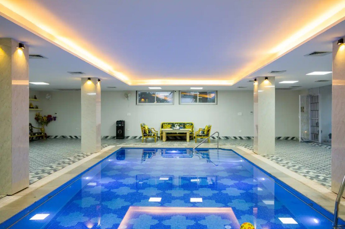 Private swimming pool at the villa